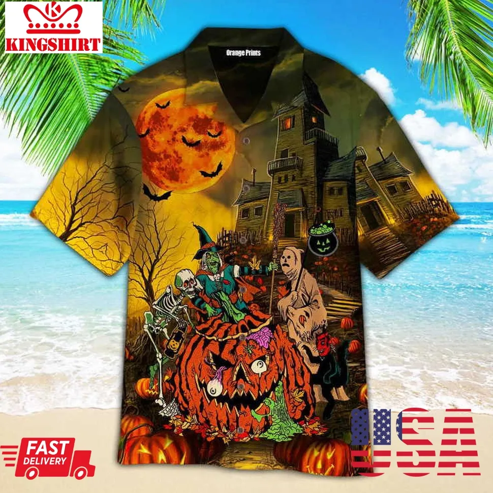 Halloween Screaming Hawaiian Shirt Unisex