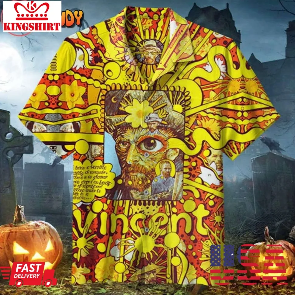 Halloween Van Gogh Hawaiian Shirt Unisex