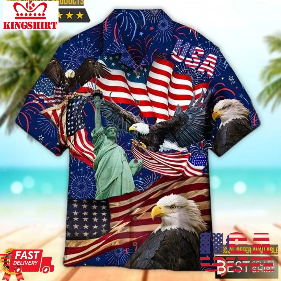 Happy 4Th July Independence Day God Bless America Hawaiian Shirt 4Th Of July Shirts Unisex