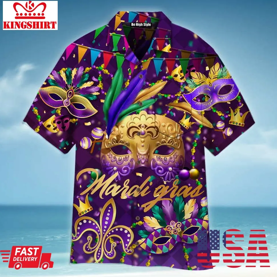 Happy Mardi Gras Hawaiian Shirt For Man And Women Size up S to 4XL