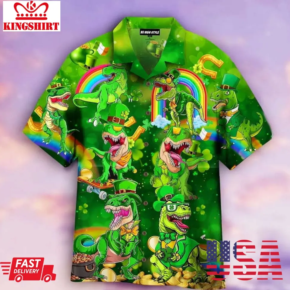 Happy Stpat Rex Day Hawaiian Shirt Plus Size