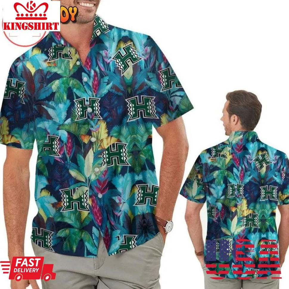 Hawaii Rainbow Warriors Floral Tropical Hawaiian Shirt Unisex