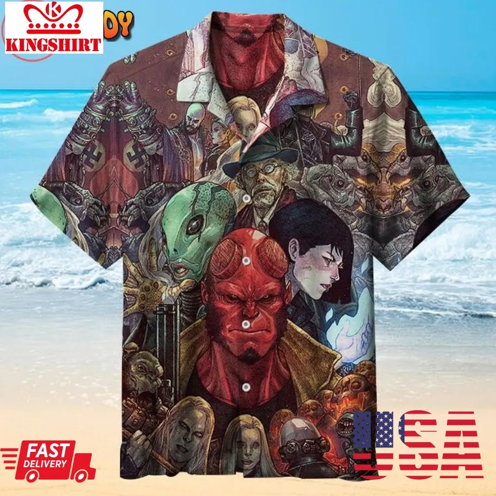 Hellboy 2004 Hawaiian Shirt Size up S to 4XL