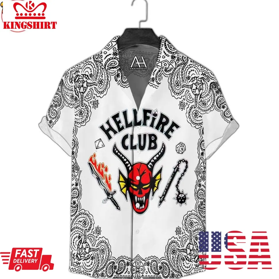 Hellfire Club Hawaiian Shirt Size up S to 4XL