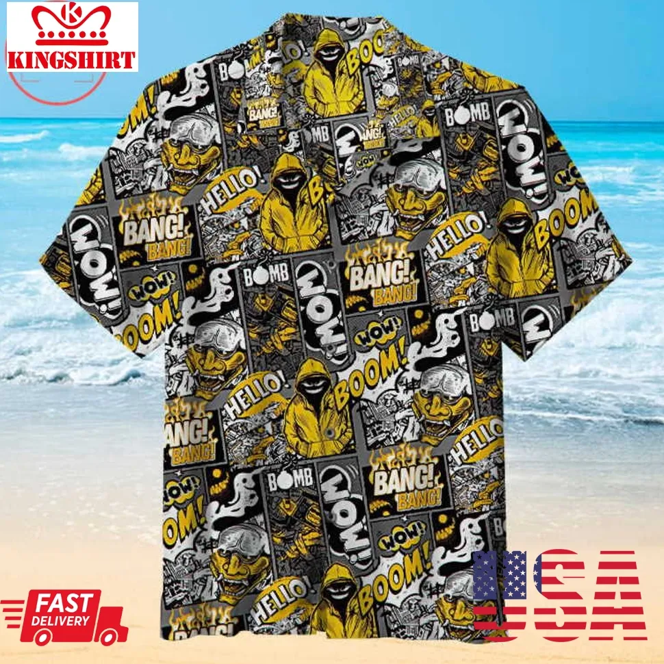 Hello Boom Wow Bang Hawaiian Shirt Unisex