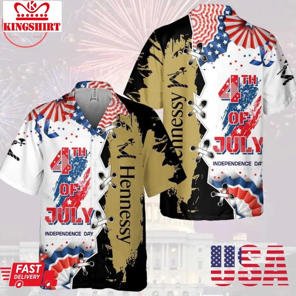 Hennessy 4Th Of July Independence Day Hawaiian Shirt Plus Size