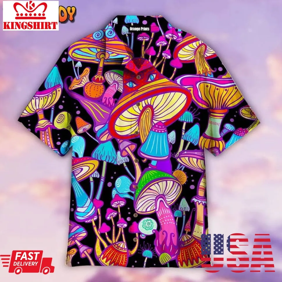 Hippie Mushroom Aloha V1 Hawaiian Shirt Unisex