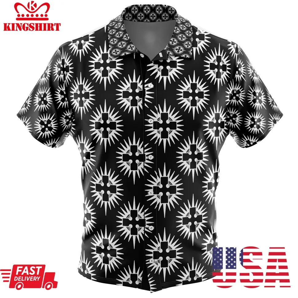 Holy Sol Temple Fire Force Button Up Hawaiian Shirt Plus Size
