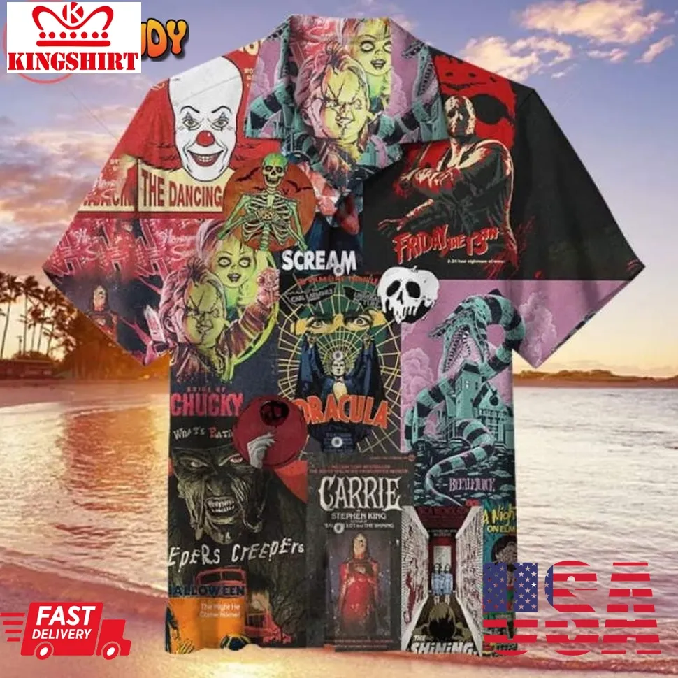 Horror Movies Halloween Hawaiian Shirt Unisex