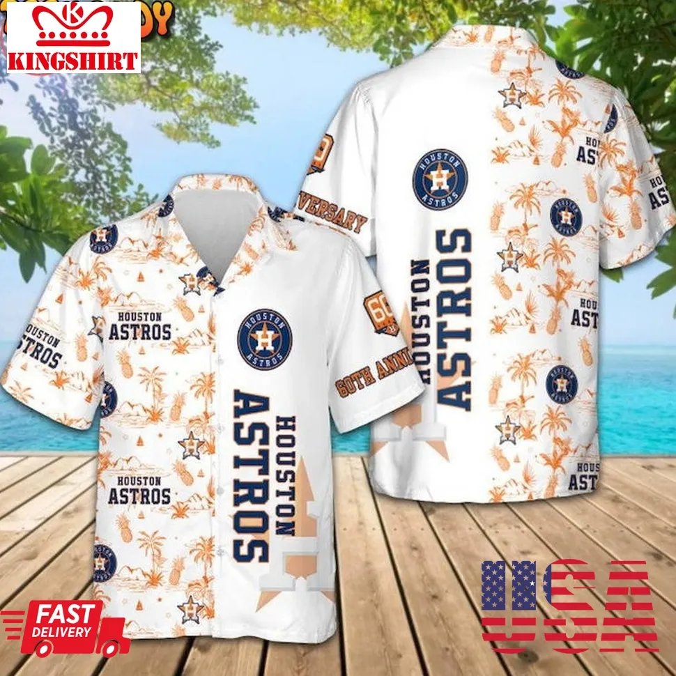 Houston Astros 60Th Year Unisex Hawaiian Shirt Plus Size