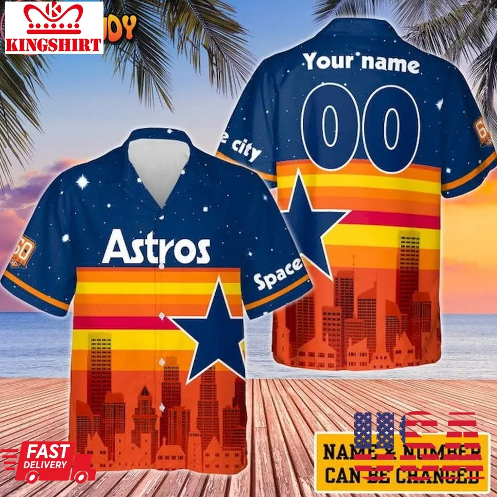 Houston Astros Space City Custom Hawaiian Shirt Plus Size