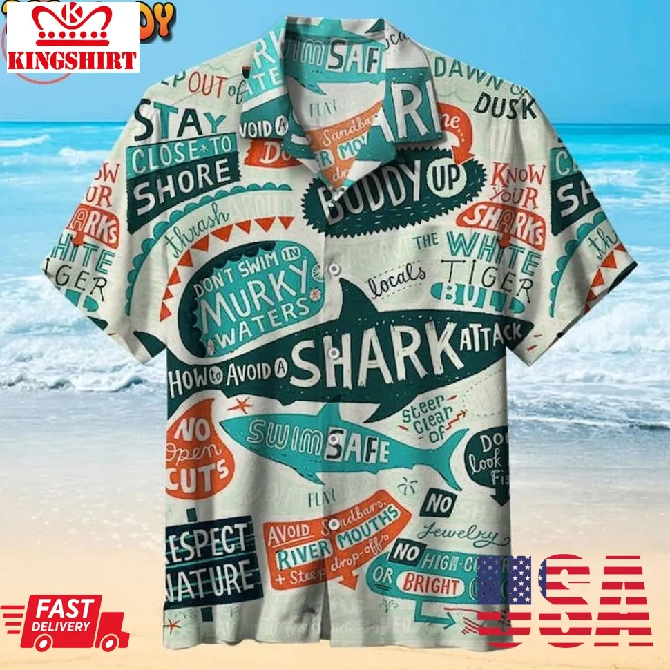 How To Avoid A Shark Attack Hawaiian Shirt Size up S to 4XL