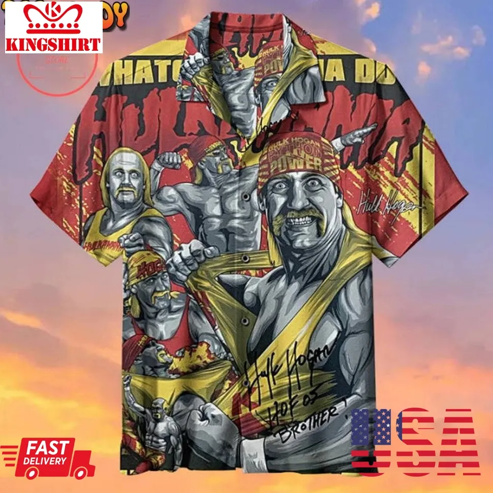 Hulkamania Hulk Hogan Hawaiian Shirt Plus Size
