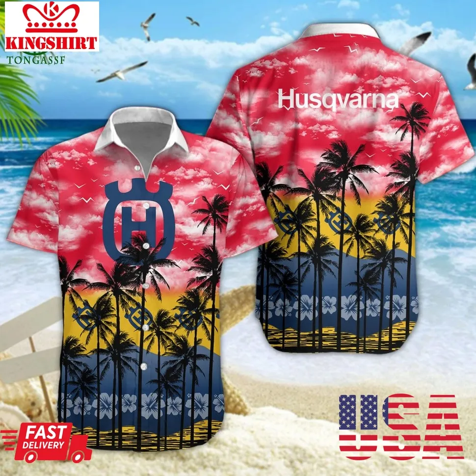 Husqvarna Trending Car Brand Hawaiian Shirt Short Plus Size
