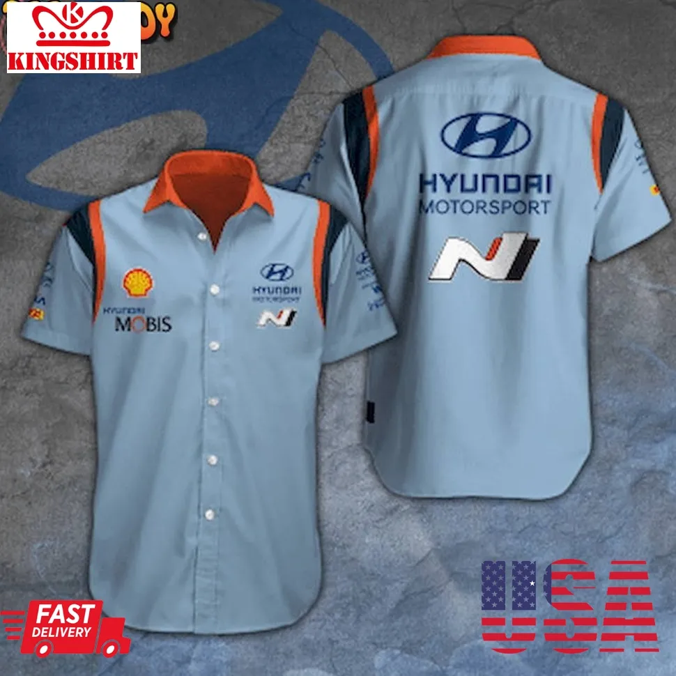 Hyundai Motorsport World Rally Championship Hawaiian Shirt Size up S to 4XL