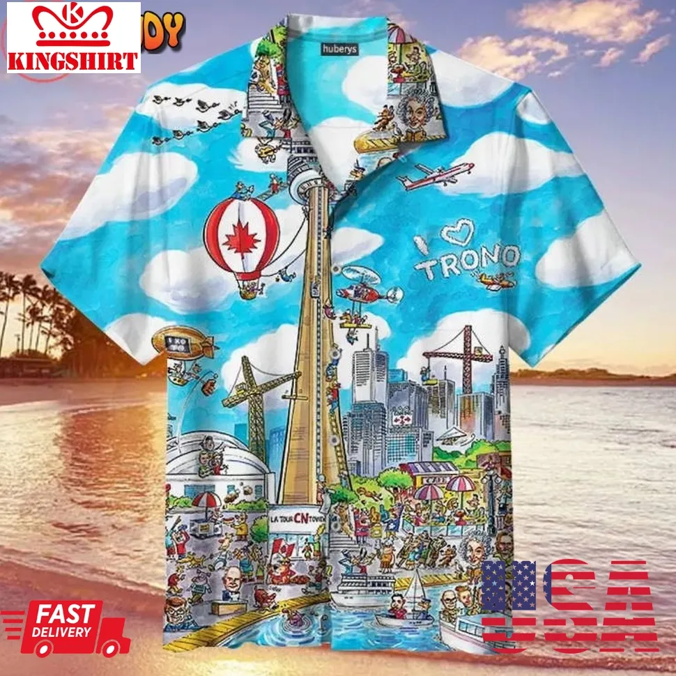 I Love Toronto Hawaiian Shirt Plus Size