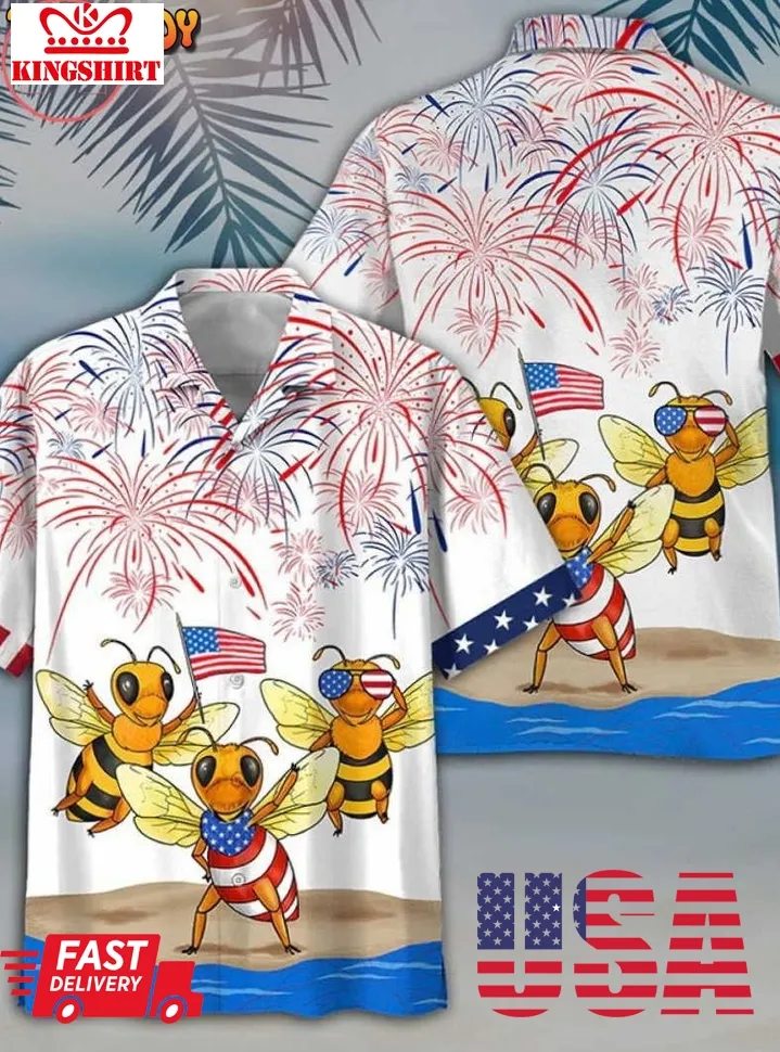 Independence Day Is Coming Bee Hawaiian Shirt Unisex