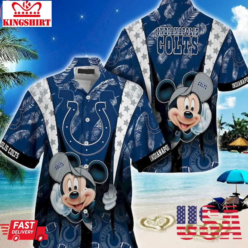 Indianapolis Colts Mickey Mouse Hawaiian Shirt Unisex