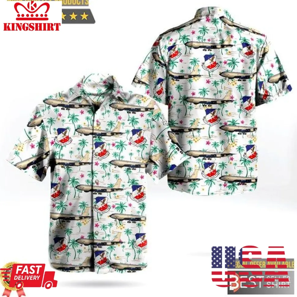 Iowa Air National Guard 185Th Air Refueling Wing Boeing Kc 135R Stratrotanker Hawaiian Shirt Size up S to 4XL