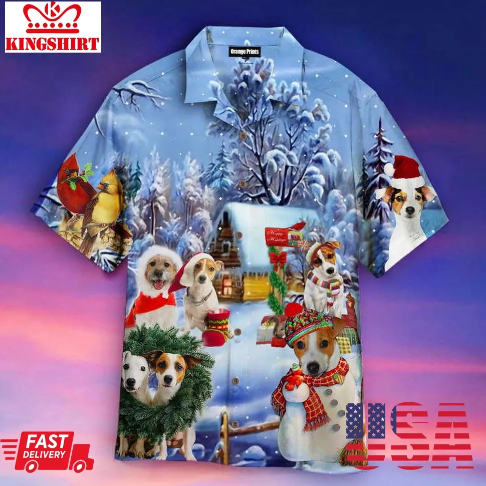 Jack Russell Christmas Hawaiian Shirt Plus Size