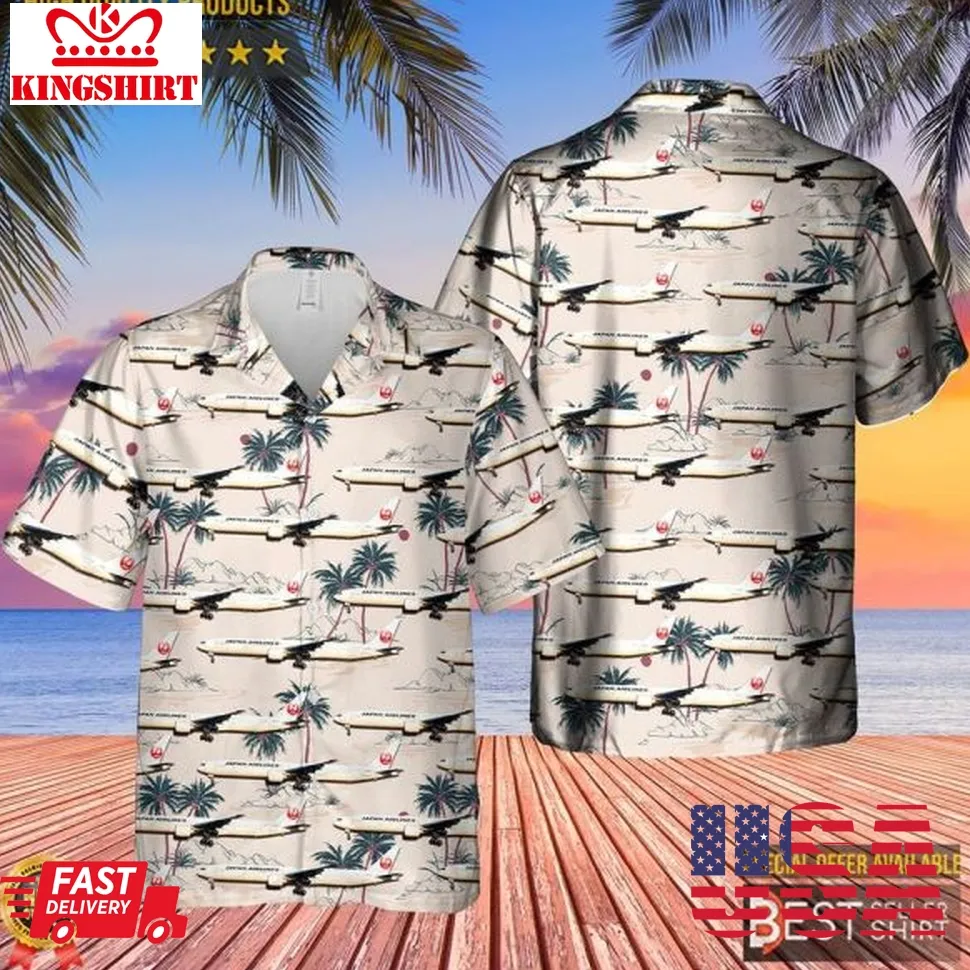 Japan Airlines Boeing 777 346 Er Hawaiian Shirt For Men And Women Plus Size