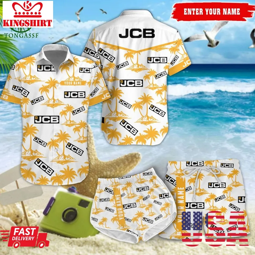 Jcb Car New Design Hawaiian Shirt Shorts Plus Size