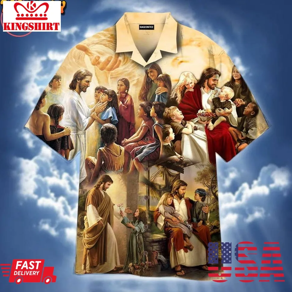 Jesus And Children From Around The World Hawaiian Shirt Plus Size