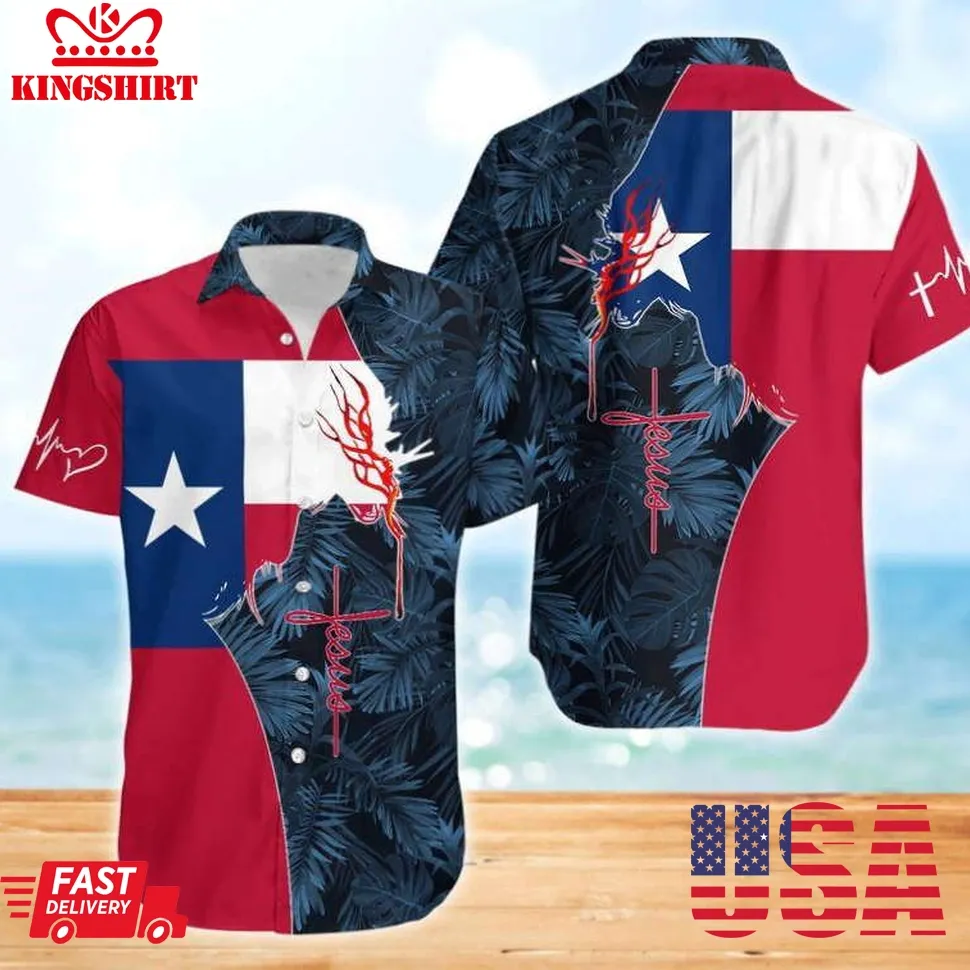 Jesus Texas Hawaiian Shirt Size up S to 5XL