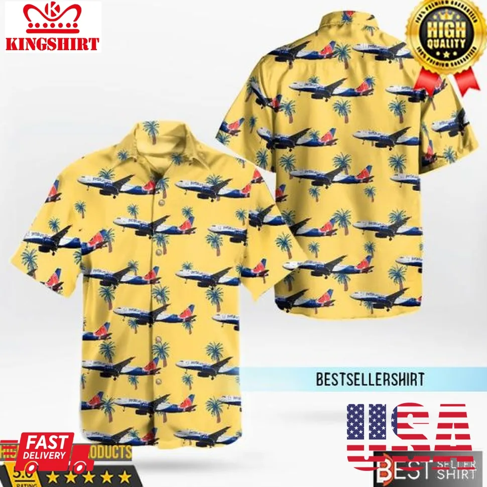 Jetblue Airways Airbus A320 232 Boston Red Sox Livery Aircraft Hawaiian Shirt For Men And Women Size up S to 5XL