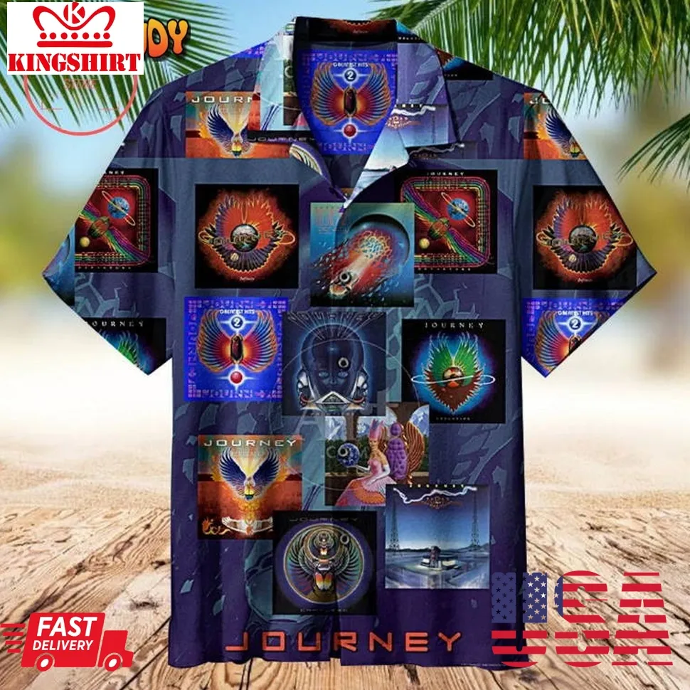 Journey Album Collage Hawaiian Shirt Plus Size
