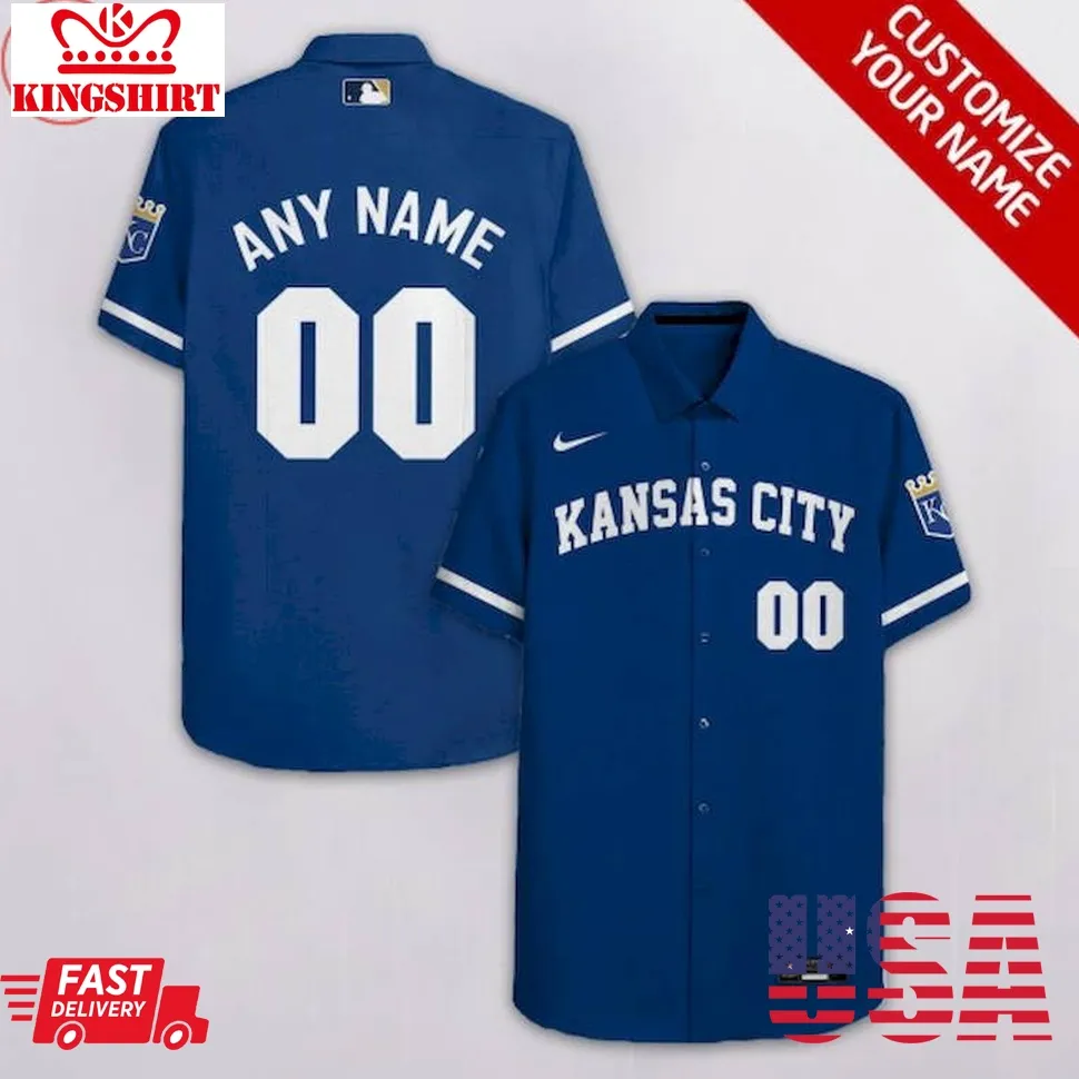 Kansas City Royals Customized Blue Hawaiian Shirt Unisex