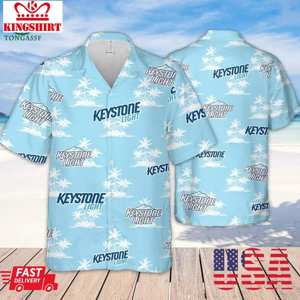 Keystone Light Beer Beach Pattern Limited Hawaiian Shirt Unisex
