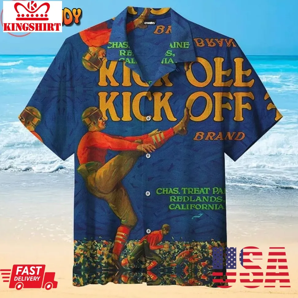 Kick Off Football Retro Hawaiian Shirt Unisex