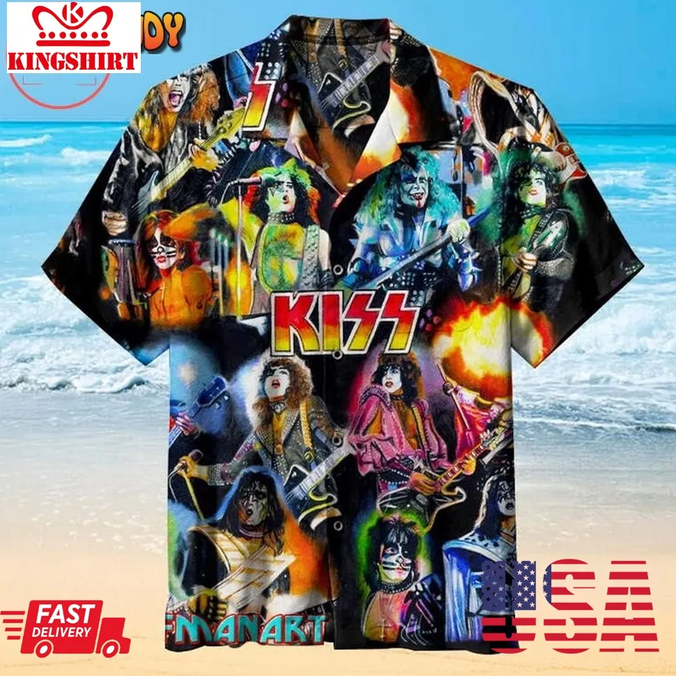 Kiss Band 2021 Hawaiian Shirt Size up S to 5XL