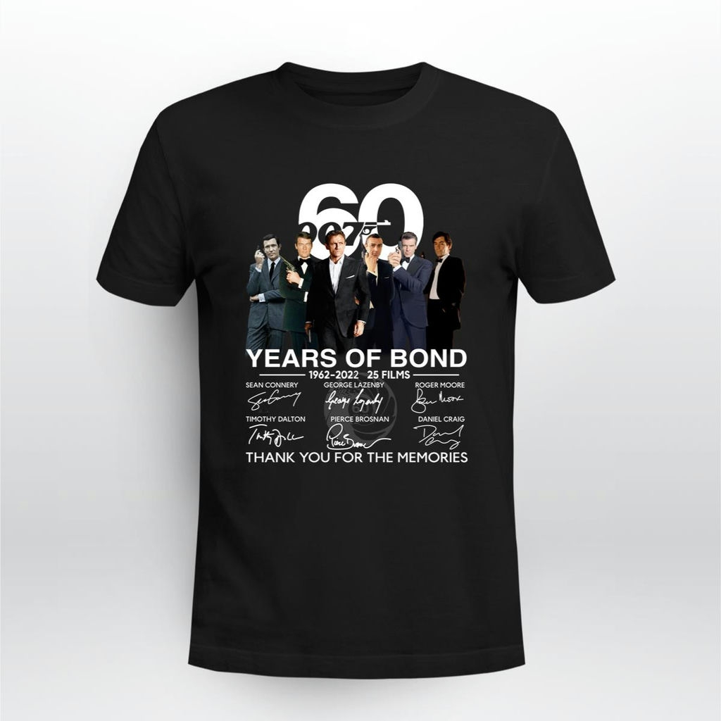 007 60 Years Of Bond 25 Films Signatures Shirt