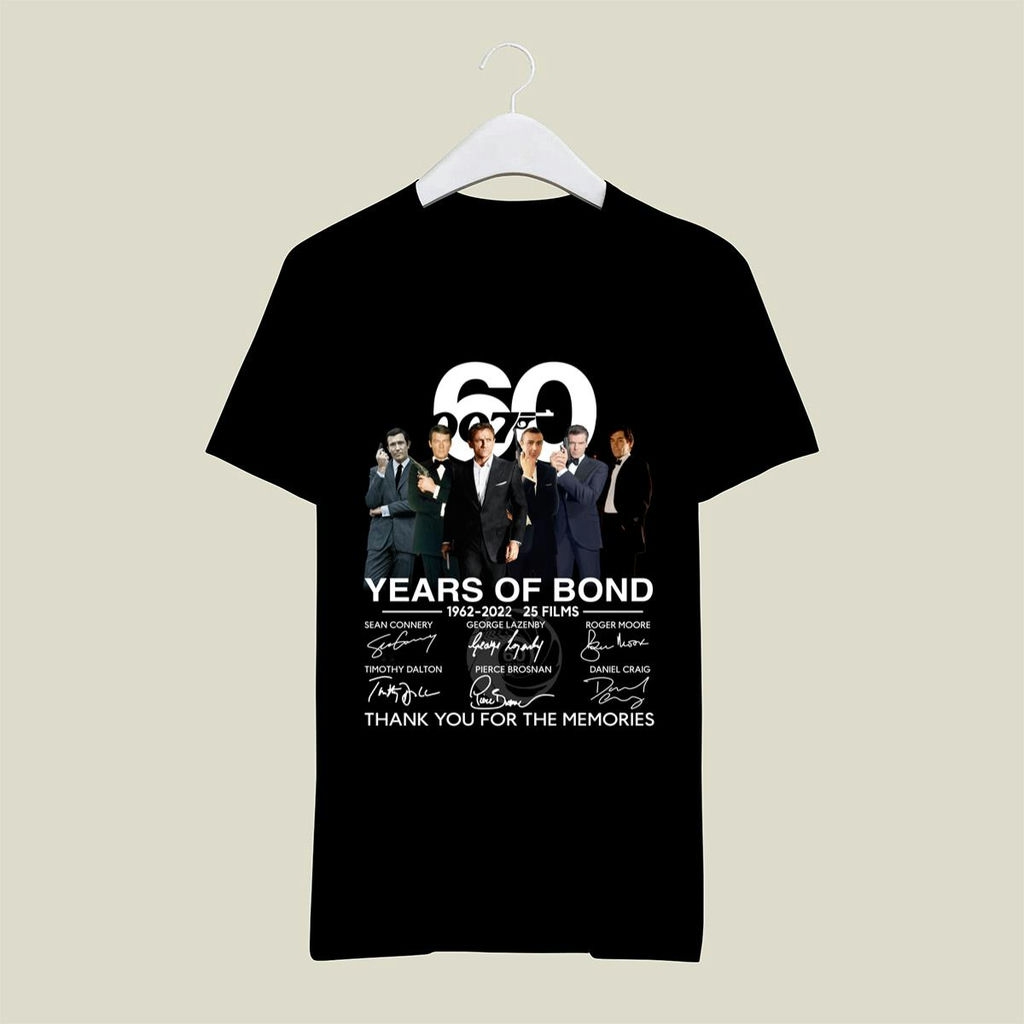 007 60 Years Of Bond 25 Films Signatures Shirt