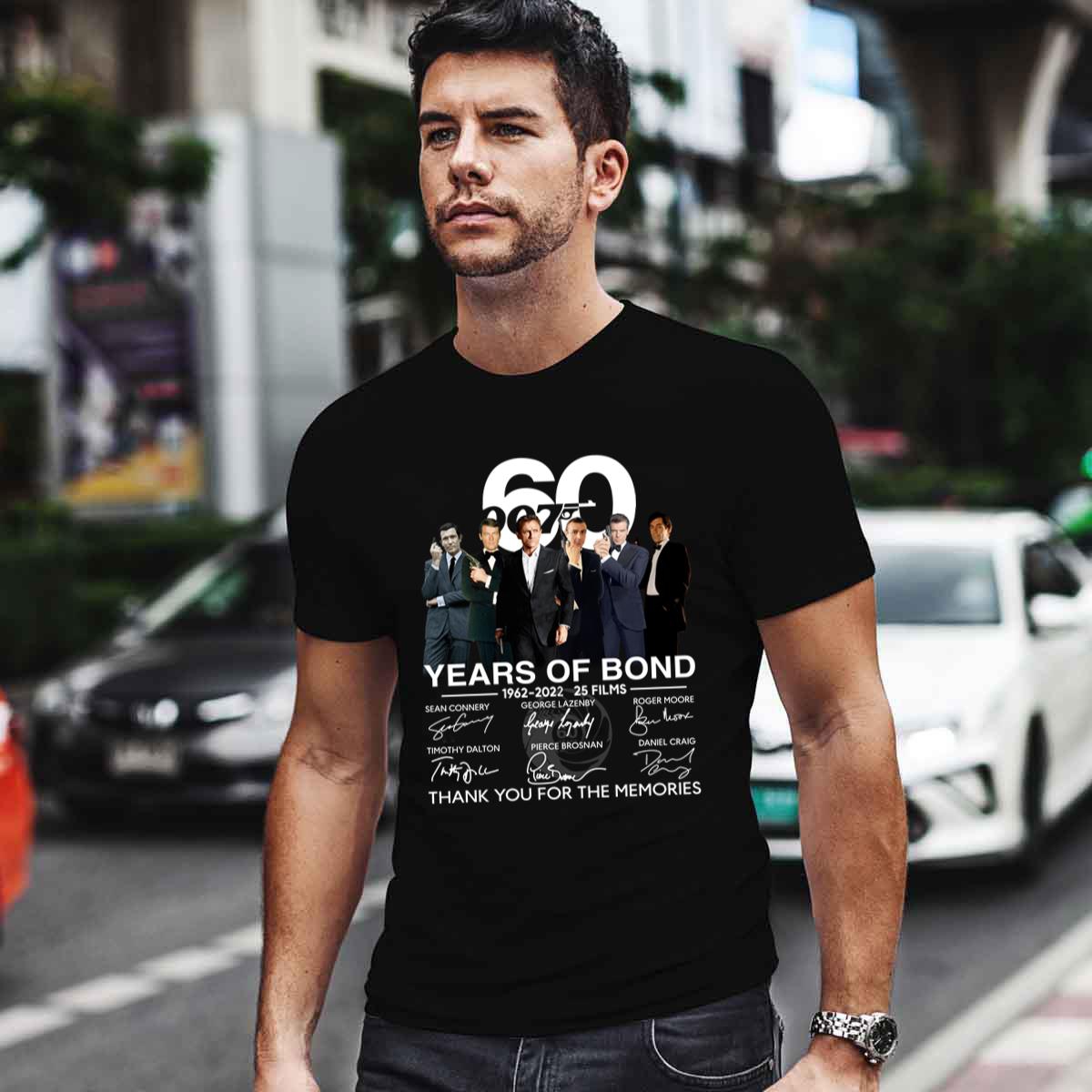 007 60 Years Of Bond 25 Films Signatures Shirt