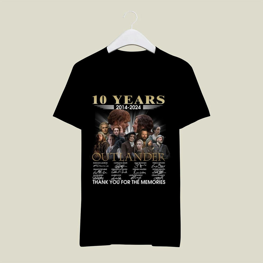 10 Years 2014 2024 Outlander Thank You For The Memories Signatures Shirt