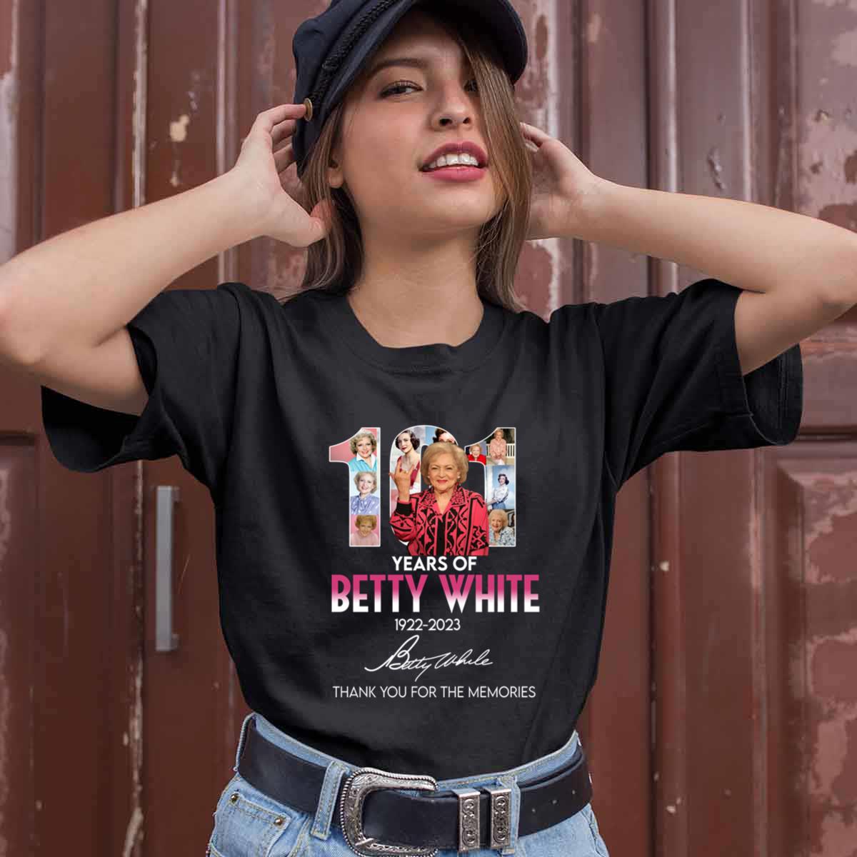 101 Years Of Betty White 1922 2023 Thank You For The Memories Signature Shirt