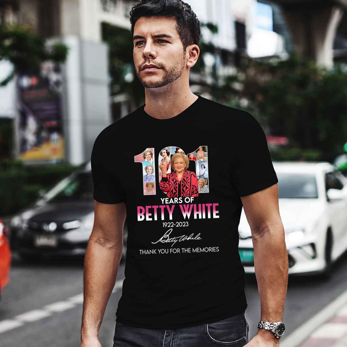 101 Years Of Betty White 1922 2023 Thank You For The Memories Signature Shirt