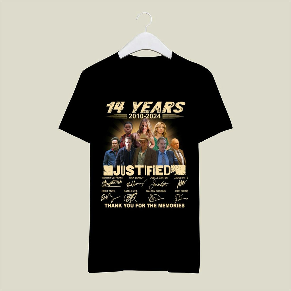 14 Years 2010 2024 Justified Signature Thank You For The Memories Shirt