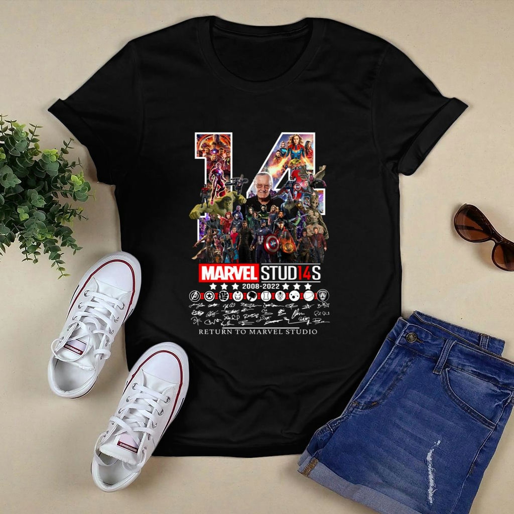 14 Years Marvel Studio 2008 2022 Return To Marvel Studio Signatures Shirt