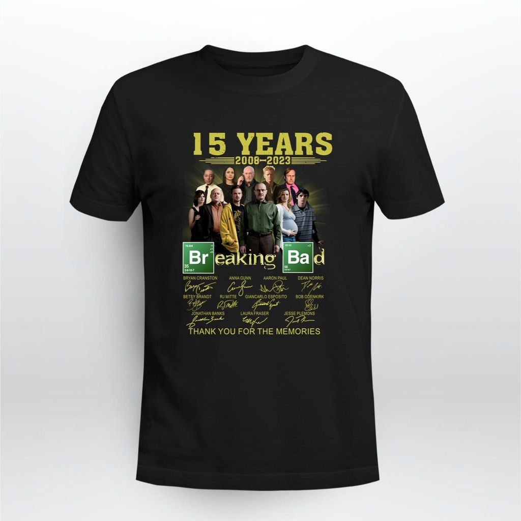 15 Years 2008 2023 Breaking Bad Thank You For The Memories Signatures Shirt