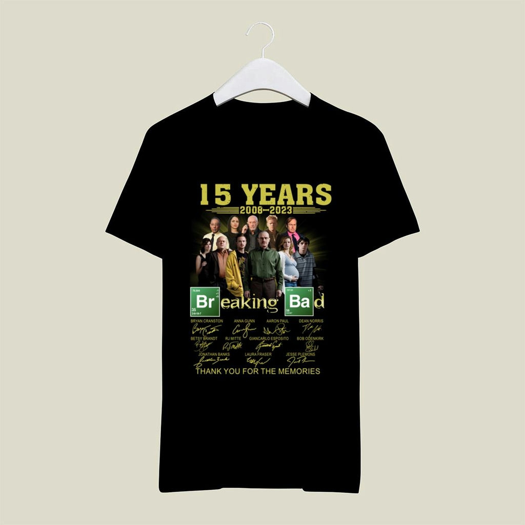 15 Years 2008 2023 Breaking Bad Thank You For The Memories Signatures Shirt