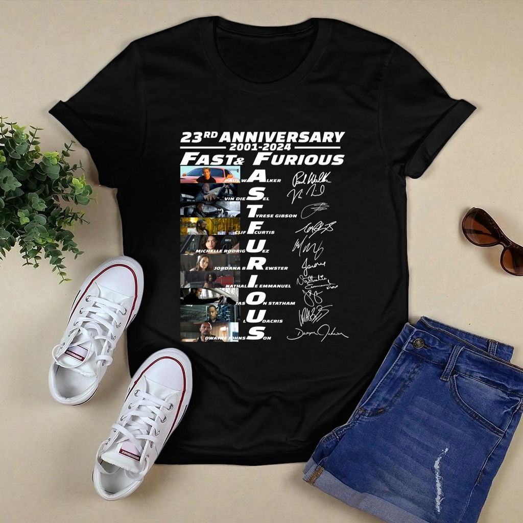 23rd Anniversary 2001 2023 Fast And Furious Signature Shirt