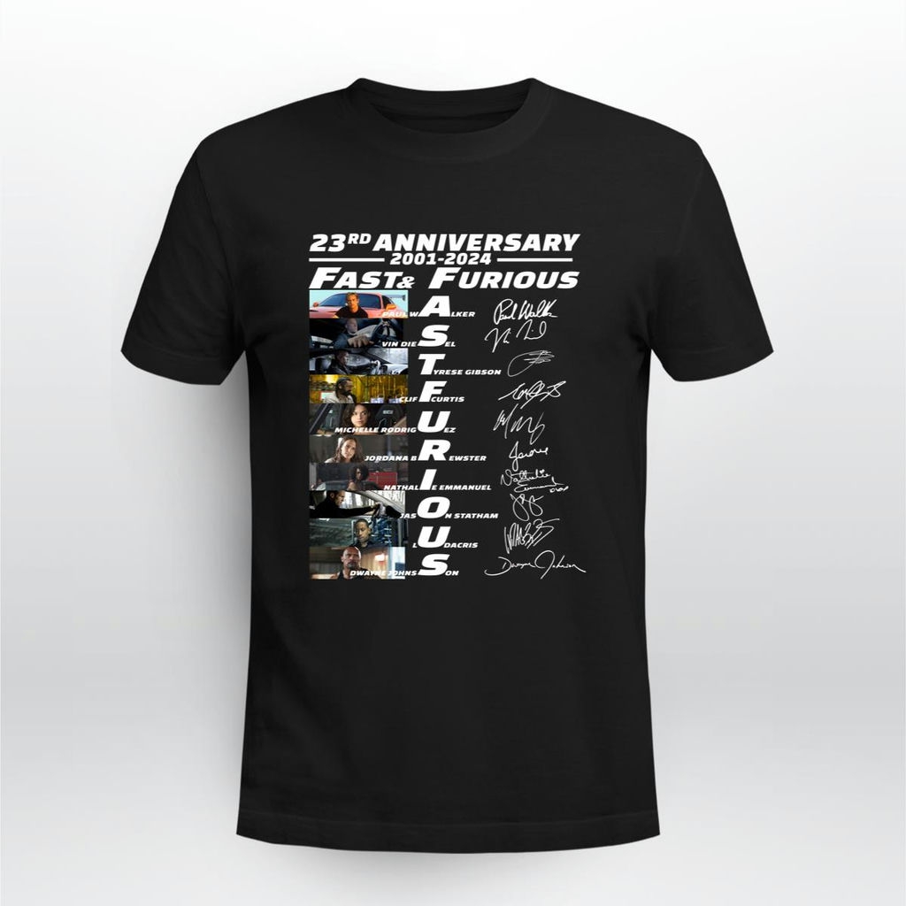 23rd Anniversary 2001 2023 Fast And Furious Signature Shirt