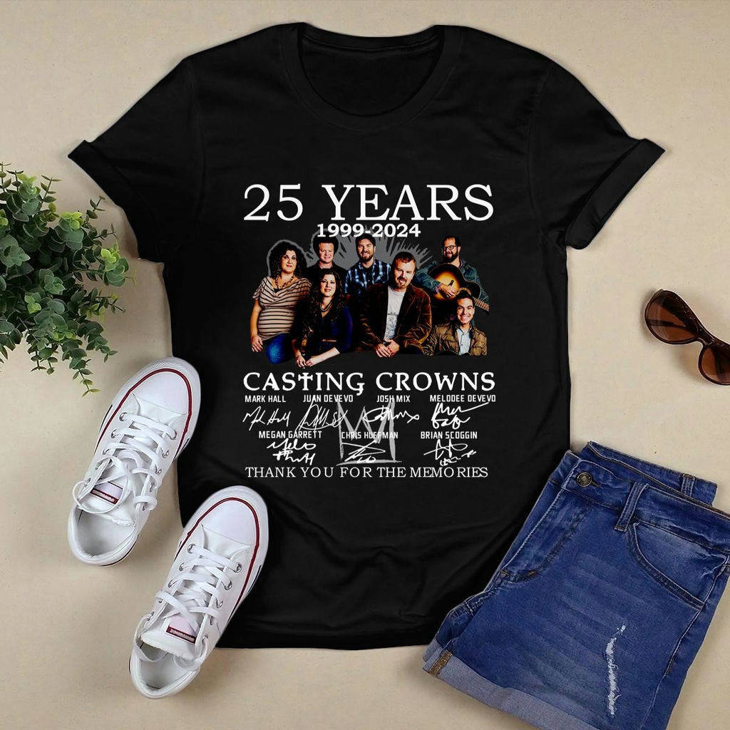 25 Years 1999 2024 Casting Crowns Thank You For The Memories Signatures Shirt