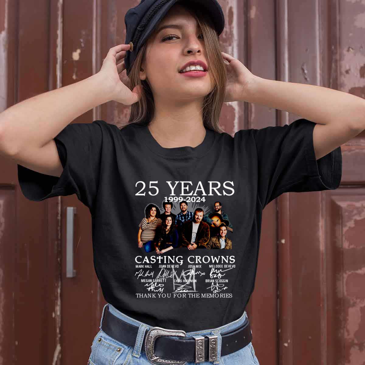 25 Years 1999 2024 Casting Crowns Thank You For The Memories Signatures Shirt