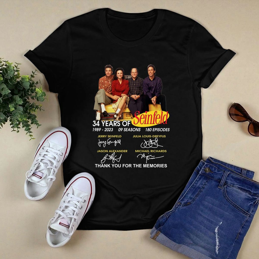 34 Years Of Seinfeld Thank You For The Memories Signatures Shirt