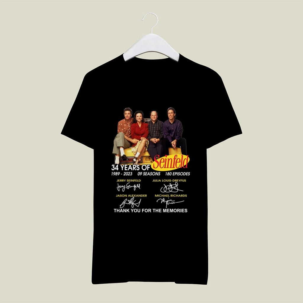 34 Years Of Seinfeld Thank You For The Memories Signatures Shirt